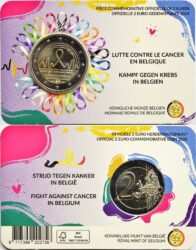 Belgium 2024 2 euro coincard. Cancer. FR