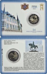 Luxemburg 2 euro 2024 coincard. Guillaume II